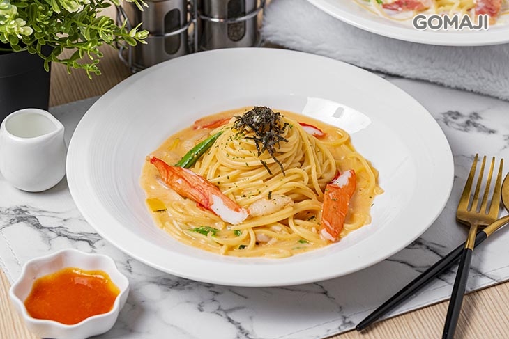 明太子醬奶油蟹肉義大利麵