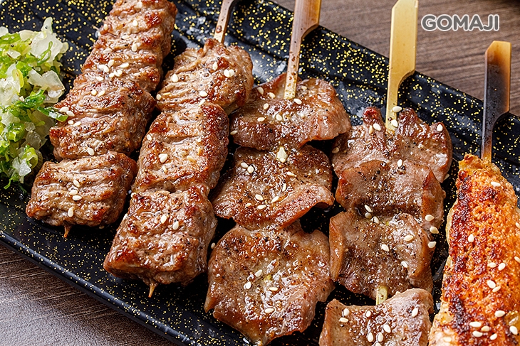 鹽烤牛肋條&明太子雞腿串&鹽烤豬舌 