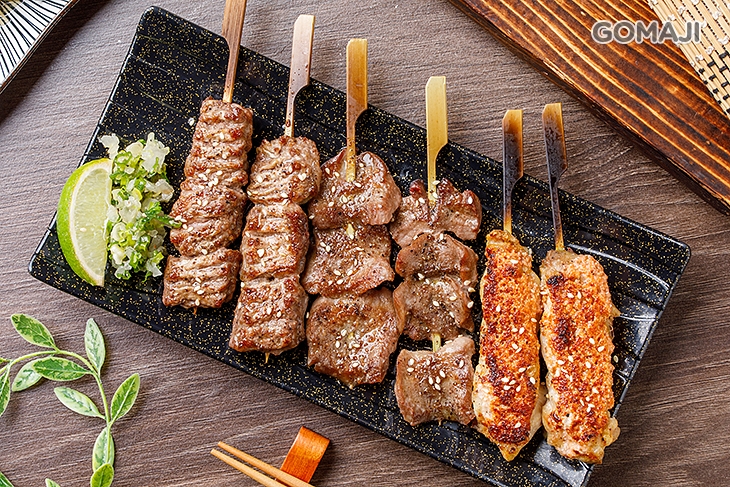 鹽烤牛肋條&明太子雞腿串&鹽烤豬舌 