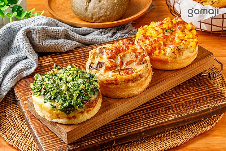 香蔥肉鬆／波蘭白醬蘑菇艾登起司／黃金玉米馬鈴薯艾登起司