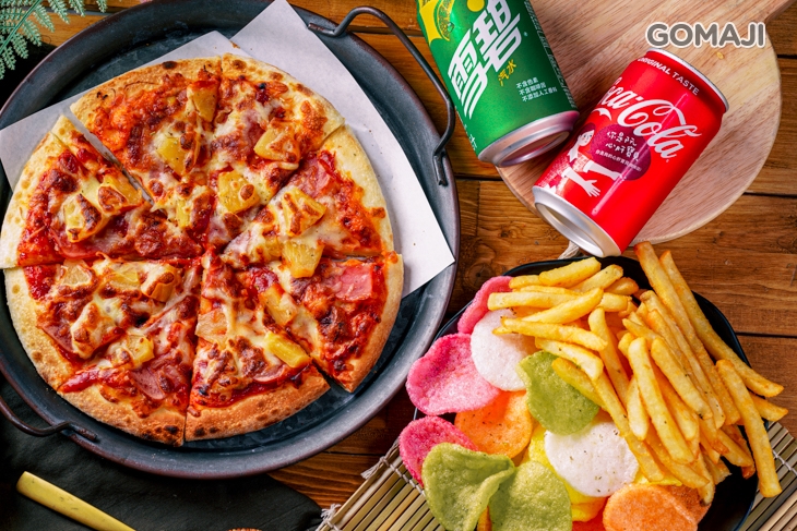 夏威夷+蝦餅/脆薯+可樂/雪碧