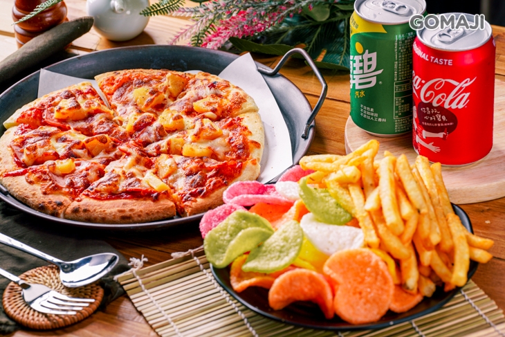 夏威夷+蝦餅/脆薯+可樂/雪碧