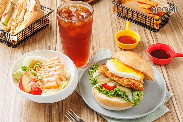 塔塔卡啦雞芝士蛋漢堡套餐