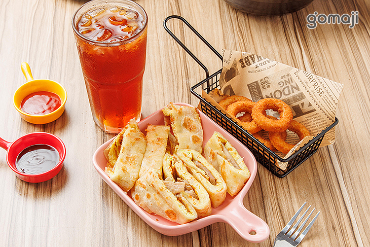 黑胡椒里肌蛋餅套餐