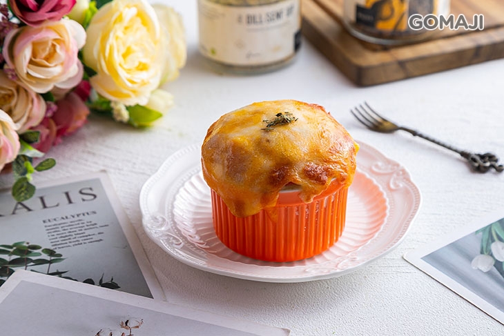 焗烤起司培根薯泥佐青花