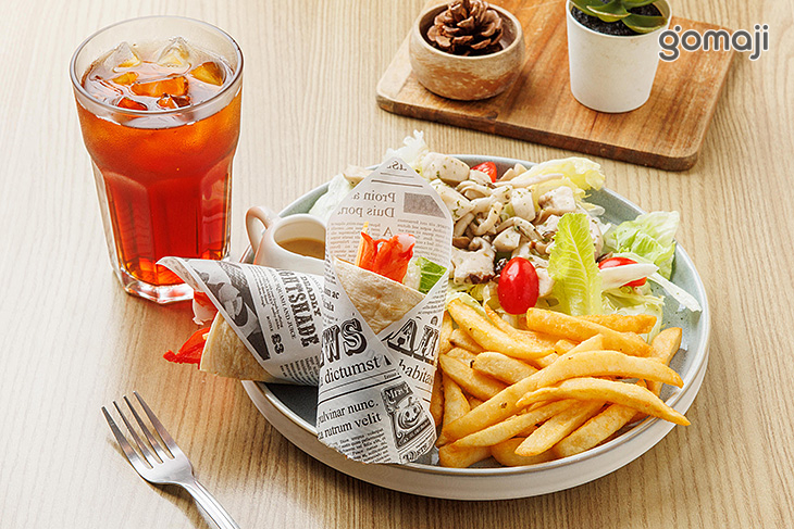 明太子蟹肉捲餅套餐