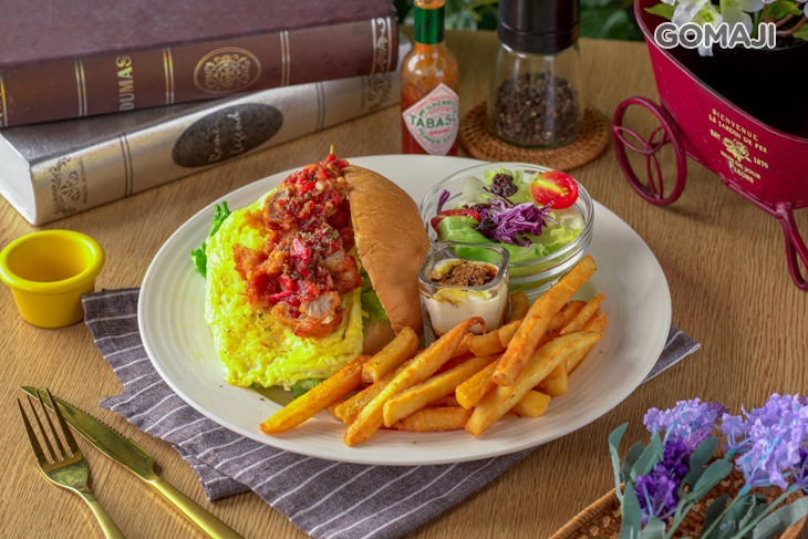 唐揚雞肉莎莎軍艦堡