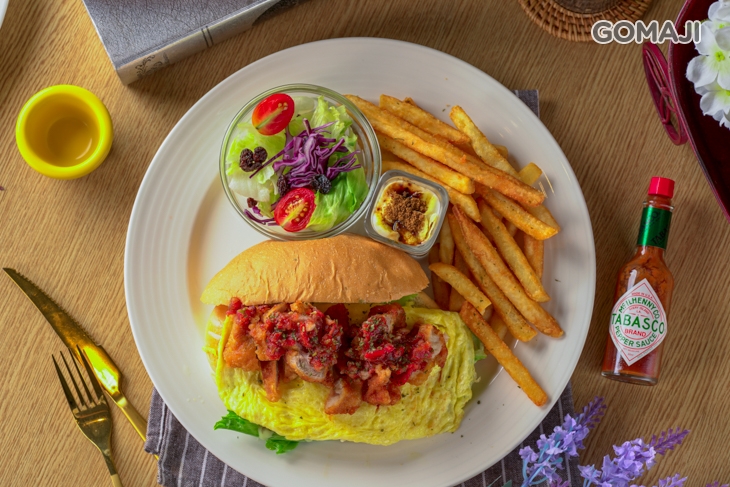 唐揚雞肉莎莎軍艦堡