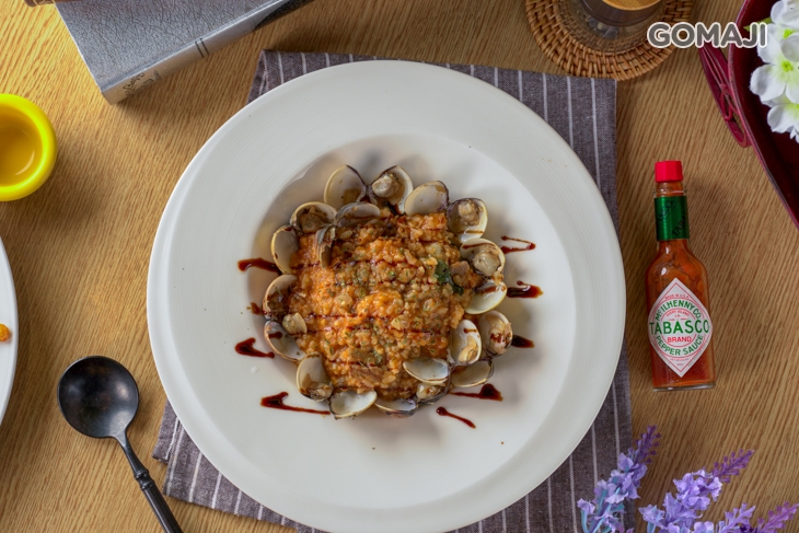 塔香蛤蜊茄汁燉飯