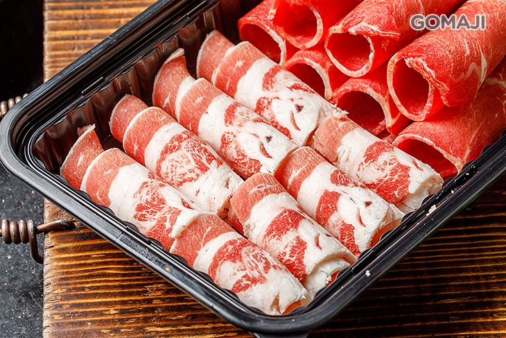 板鍵牛一份 + 五花牛一份