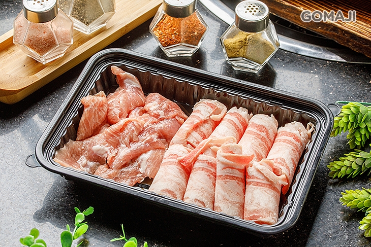 松阪豬一份 + 五花羊一份