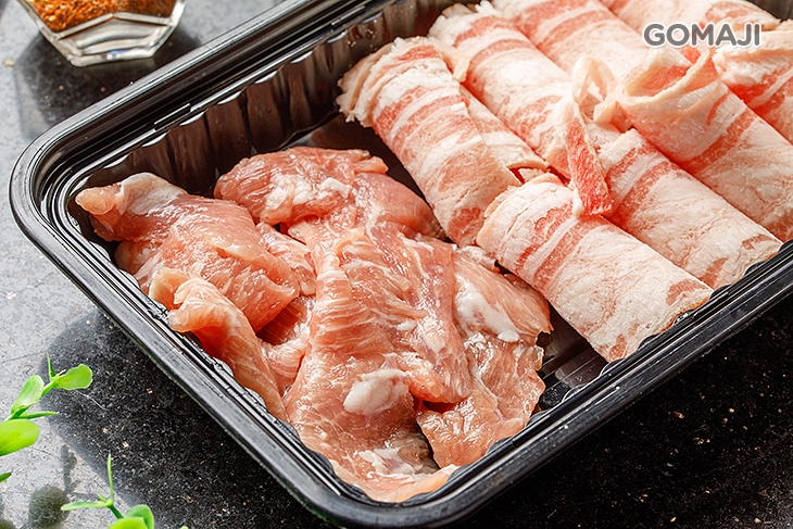 松阪豬一份 + 五花羊一份