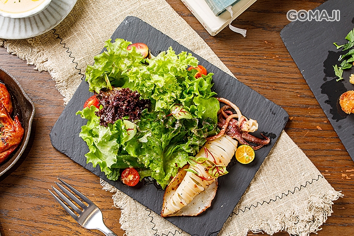 香煎透抽佐黃檸檬醋醬