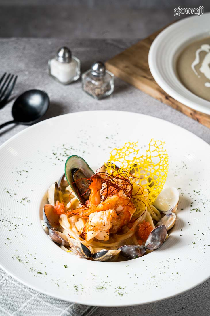 明太子綜合海鮮義大利麵