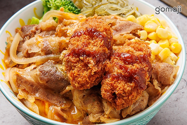 炸廣島牡蠣尬牛丼