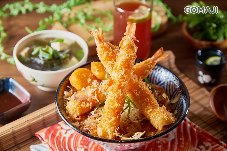 炸蝦貝酥丼