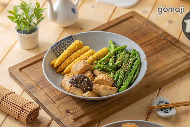 玉米筍/四季豆/杏鮑菇