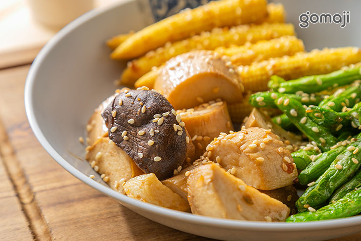 玉米筍/四季豆/杏鮑菇