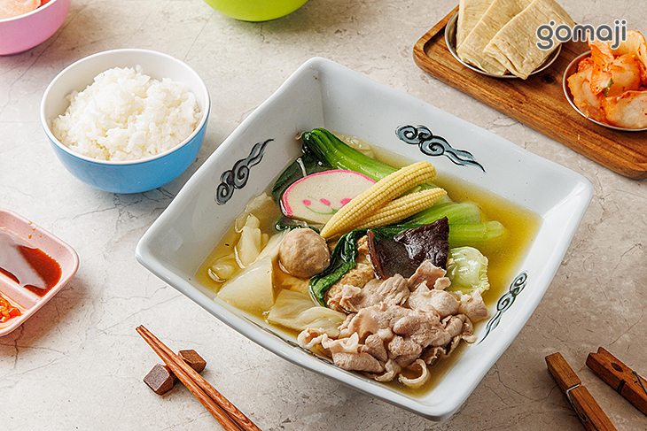 黃金雞湯鍋-豬肉-白飯