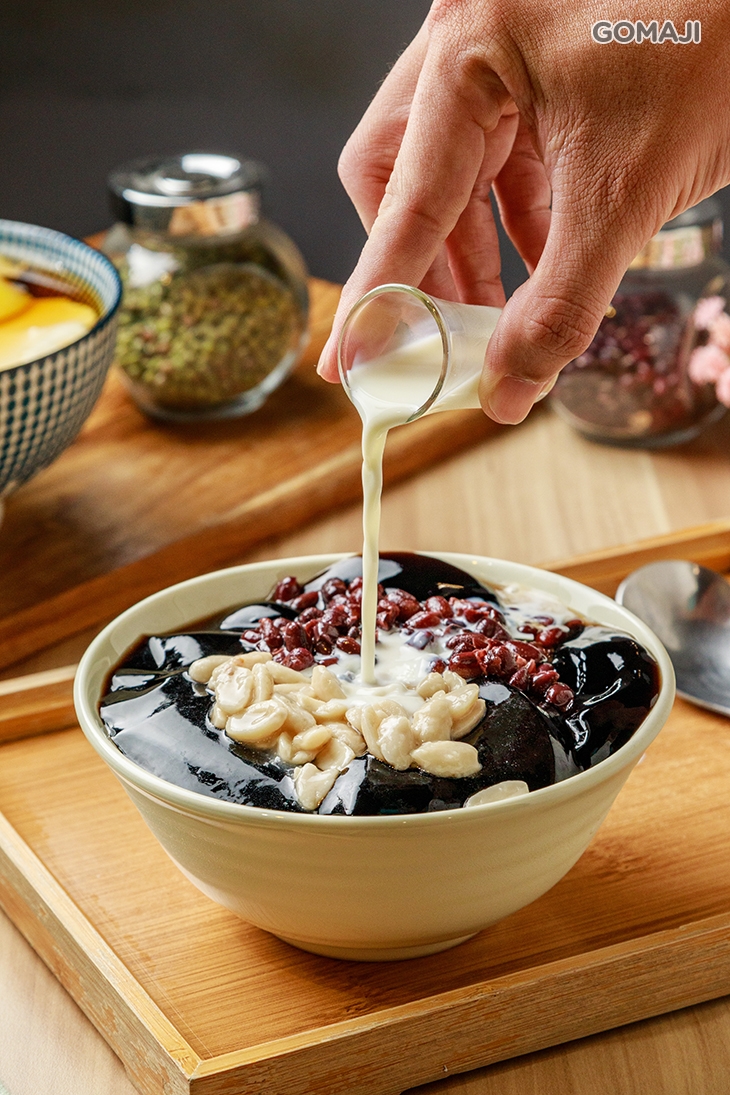 嫩仙草凍(紅豆+花生)