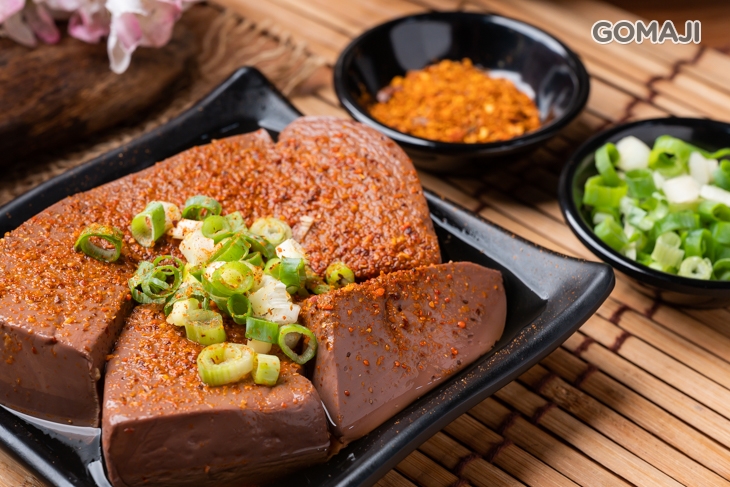 招牌麻辣果凍鴨血