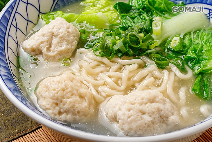 台南虱目魚丸湯麵套餐:魚丸湯麵+燙青菜 