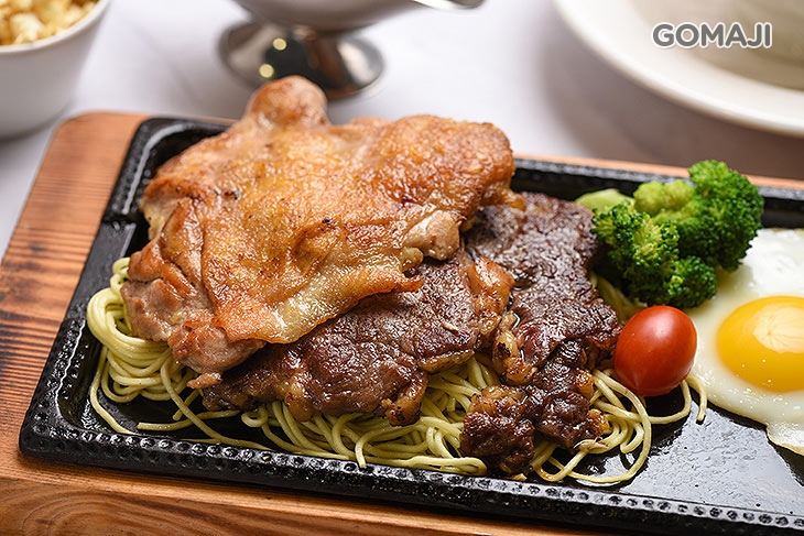 沙朗牛+雞腿排