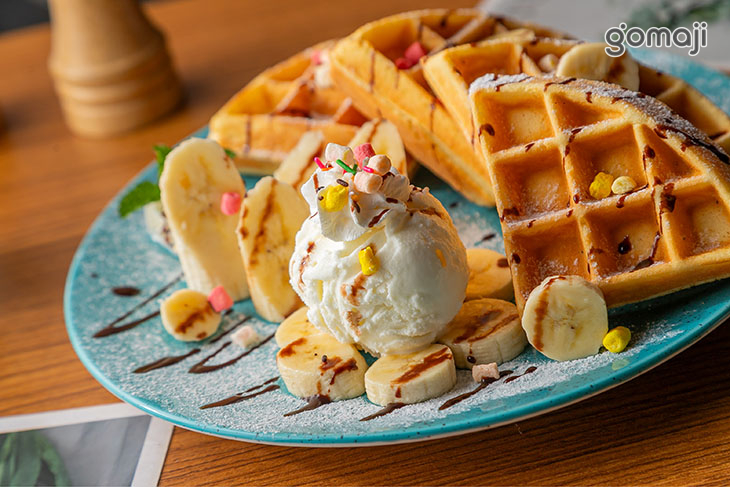 香蕉冰淇淋鬆餅