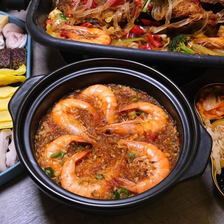 蒜蓉鮮蝦粉絲煲