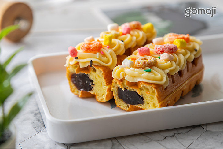 香草鮮奶卡士達-黑糖麻吉