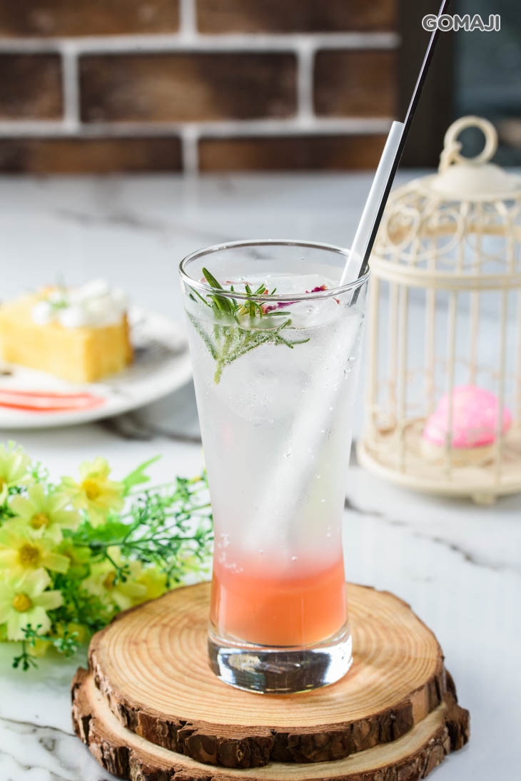 粉紅玫瑰蘇打氣泡飲