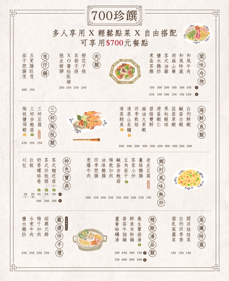 中式飄香廳 - 700珍饌MENU