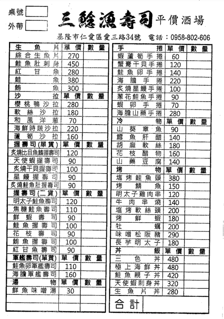 	三鯰漁壽司