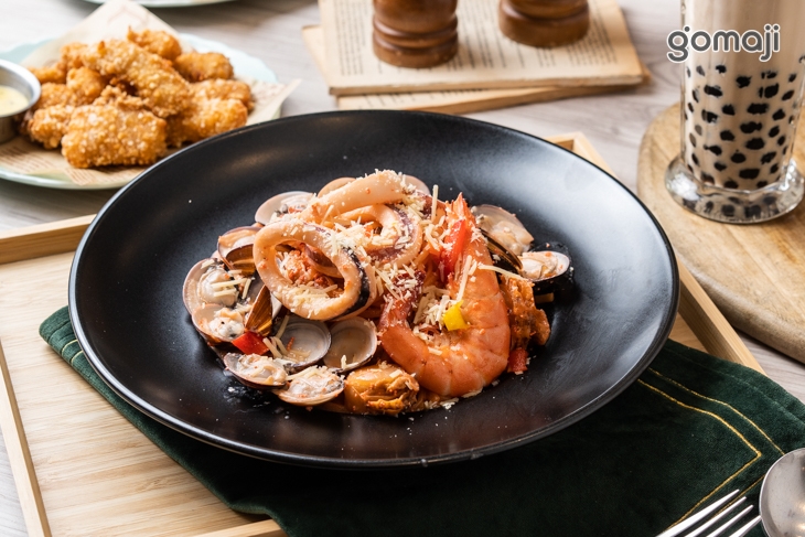 明太子海鮮義大利麵