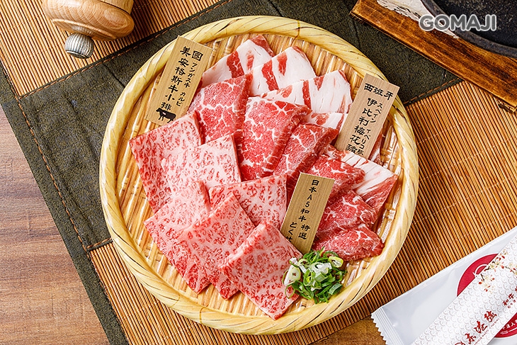 (日本黑毛和種上選A5和牛+美國安格斯牛牛小排+西班牙伊比利梅花豬)一份