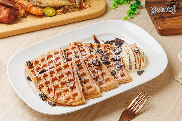 Oreo香草冰淇淋鬆餅