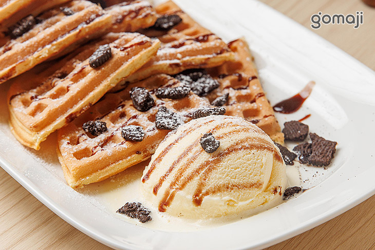 Oreo香草冰淇淋鬆餅