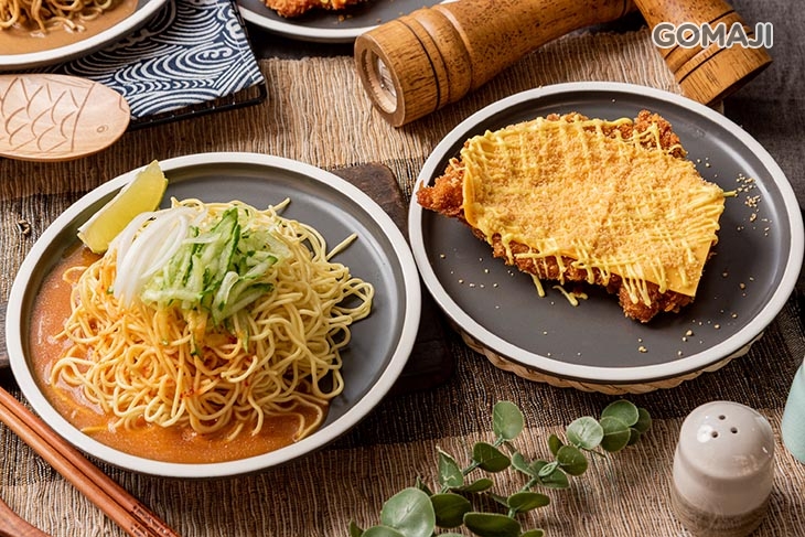 重磅起司里肌豬排泰式酸辣涼麵