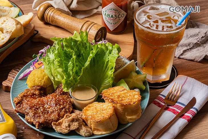 法式吐司大餐盤-蜜汁醬燒雞腿