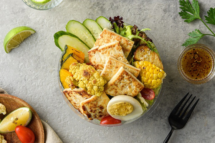 嫩煎脆皮木棉豆腐能量碗