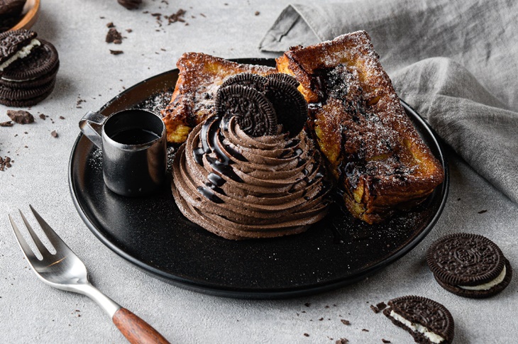 黑熔岩巧克力法式吐司