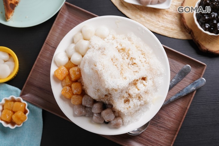 手作黑糖三色圓牛奶冰