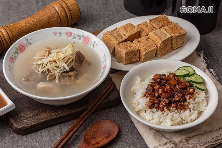清燉豬腳+滷肉飯(大)+燙青菜