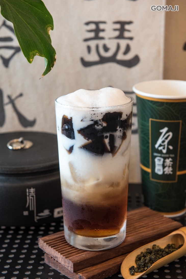 仙草凍鮮奶茶