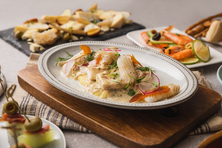 爐烤海潮鯛鳳尾魚醬汁