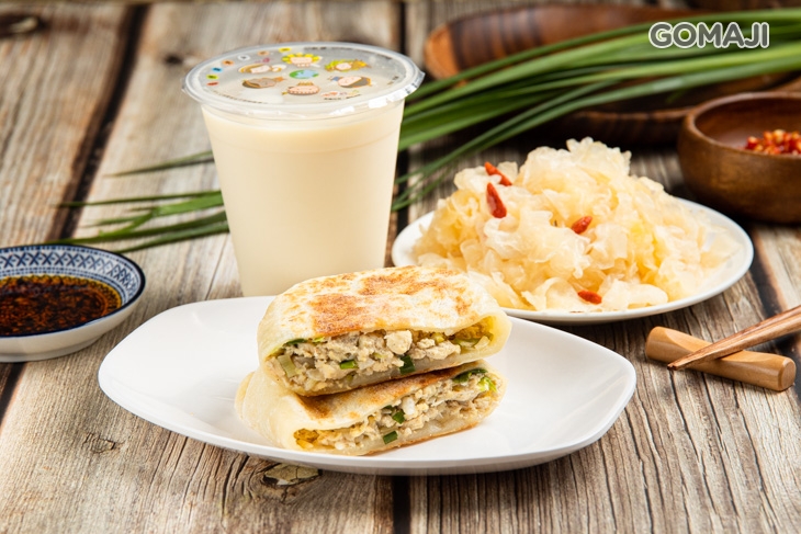 豆腐捲盒+白木耳+豆漿