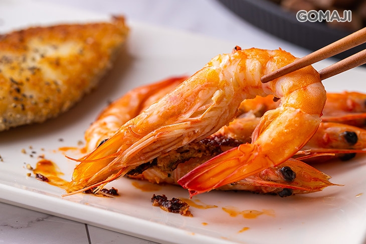  甘甜鹽蝦/香煎鱈魚