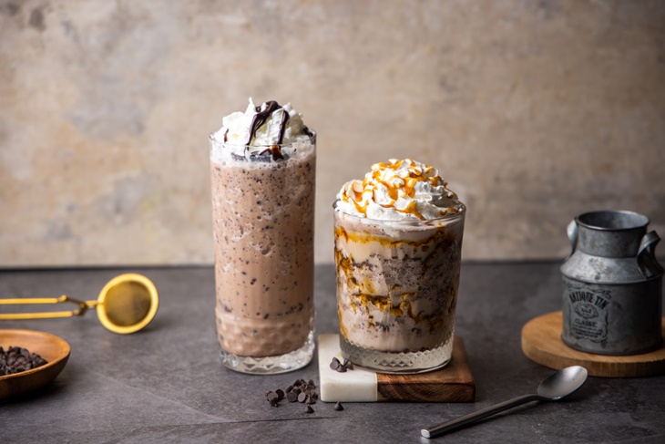 巧克力脆片冰沙 & 焦糖可可奶油冰沙