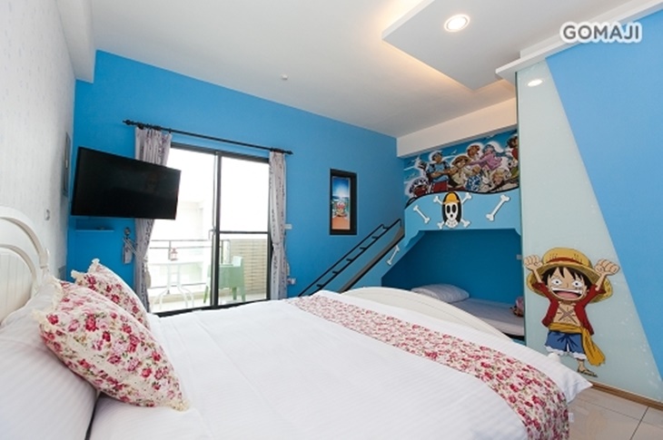 航海冒險親子滑梯四人房 