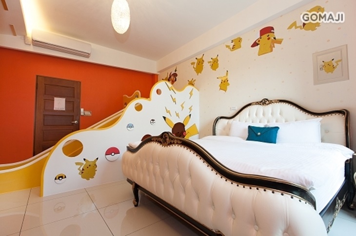 黃色寶貝親子滑梯四人房 